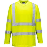 Portwest S178 Hi-Vis Long Sleeved T-Shirt Yellow 3XL