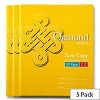Ormond C3 Sum Copy 120 Pages - 5 Copies Per Pack