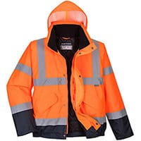 Portwest S266 Hi-Vis 2-Tone Bomber Jacket Orange & Navy XL
