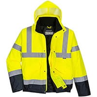 Portwest S266 Hi-Vis 2-Tone Bomber Jacket Yellow & Navy XL