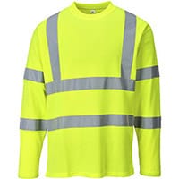 Portwest S278 Hi-Vis Long Sleeve T-Shirt Yellow 3XL