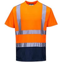 Portwest S378 Hi-Vis 2-Tone T-Shirt Orange & Navy Medium