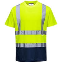 Portwest S378 Hi-Vis 2-Tone T-Shirt Yellow & Navy 4XL