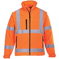 Portwest S428 Hi-Vis Softshell Jacket Orange Medium
