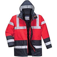 Portwest S466 Contrast Traffic Jacket Red & Navy Medium