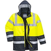 Portwest S466 Contrast Traffic Jacket Yellow Large