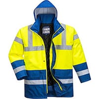 Portwest S466 Contrast Traffic Jacket Yellow & Royal Blue Medium