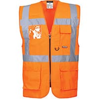 Portwest S476 Berlin Executive Vest Orange Small