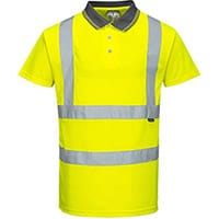 Portwest S477 Hi-Vis Short Sleeve Polo Shirt Yellow XSmall