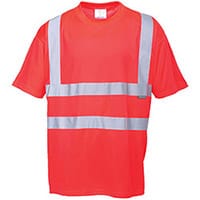 Portwest S478 Hi-Vis T Shirt Red Small