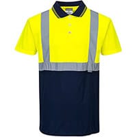 Portwest S479 Hi-Vis 2-Tone Polo Shirt Yellow & Navy Large