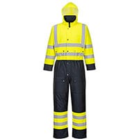 Portwest S485 Contrast Coverall Lined Yellow & Navy 7XL