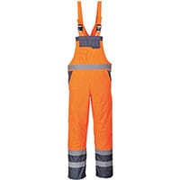 Portwest S488 Contrast Bib & Brace Overall Orange & Navy XXL