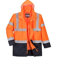 Portwest S766 Essential 5in1 Hi-Vis Jacket Orange & Navy Medium