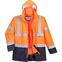 Portwest S768 5in1 Hi-Vis Executive Jacket Orange & Navy XSmall