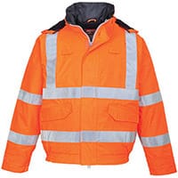 Portwest S773 Bizflame Hi-Vis Bomber Jacket Orange XL