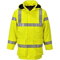 Portwest S774 Bizflame FR Rain Jacket Yellow Medium