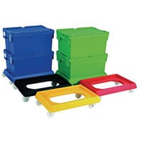 VFM Red Plastic Dolly For 600x400mm Containers Ref 382989