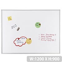 Franken ECO Magnetic Whiteboard Lacquered Steel 1200 x 900mm White SC4103