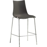 Zebra Technopolymer Bar Stool with H650mm Chrome Base Anthracite