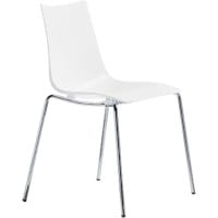 Zebra Technopolymer Chrome Leg Canteen & Breakout Stacking Chair Linen White