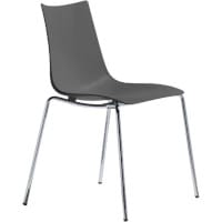 Zebra Technopolymer Chrome Leg Canteen & Breakout Stacking Chair Anthracite