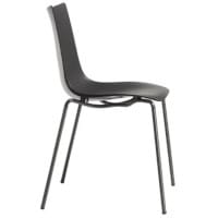 Zebra Technopolymer Outdoor Stacking Chair with Anthracite Coated Leg Anthracite