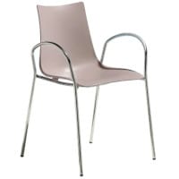 Zebra Technopolymer Canteen & Breakout Chrome Leg Chair with Arms Dove Grey