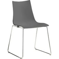 Zebra Technopolymer Chrome Sled Base Canteen & Breakout Chair Anthracite