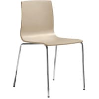 Alice Chrome Leg Canteen & Breakout Stacking Chair Dove Grey