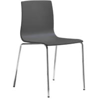 Alice Fire Retardant Chrome Leg Canteen & Breakout Stacking Chair Anthracite