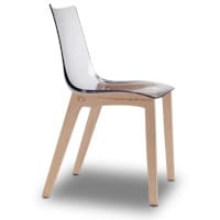 Natural Zebra Antishock Canteen & Breakout Wooden Leg Chair Transparent