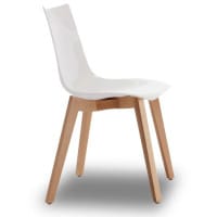 Natural Zebra Antishock Canteen & Breakout Natural Beech Leg Chair Glossy White