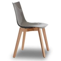 Natural Zebra Antishock Canteen & Breakout Natural Beech Leg Chair Glossy Dove Grey