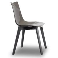 Natural Zebra Antishock Canteen & Breakout Wenge Beech Leg Chair Glossy Dove Grey