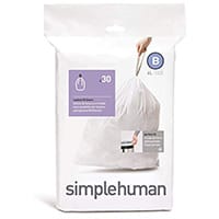 Simplehuman Pack of 30 Custom Fit Bin Liners Code B 6L CW0161