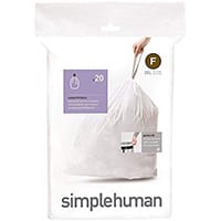 Simplehuman Pack of 20 Custom Fit Bin Liners Code F 25L CW0165