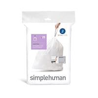 Simplehuman Pack of 20 Custom Fit Bin Liners Code J 3045L CW0169