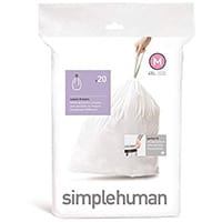 Simplehuman Pack of 20 Custom Fit Bin Liners Code M 45L CW0173