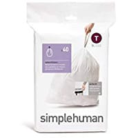 Simplehuman Pack of 40 Custom Fit Bin Liners Code T 3L CW0216
