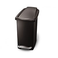 Simplehuman Slim Design Plastic Bin 10L Pedal Operated Black CW1329