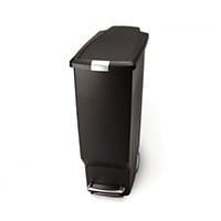 Simplehuman Slim Design Plastic Bin 40L Pedal Operated Black CW1361