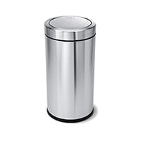 Simplehuman Round Steel Bin 55L Swing Lid Top Brushed Stainless Steel CW1442