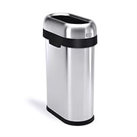 Simplehuman Slim Design Steel Bin 50L Open Top Brushed Stainless Steel CW1467