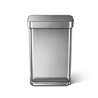 Simplehuman Rectangular Steel Bin 55L Pedal Operated Brushed Stainless Steel CW2023