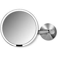 Simplehuman Wall Mountable Sensor Mirror Dia. 20cm 5x Magnification Stainless Steel Hard-wired ST3003