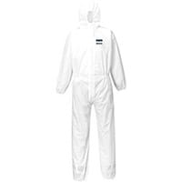 Portwest ST30 Biztex Coverall SMS 55g (Pack of 50) White Medium