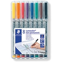 Staedtler Lumocolor Non-Permanent Medium Assorted Pack of 8 316 WP8