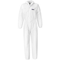 Portwest ST40 Coverall PP/PE 65g (Pack of 50) White Medium