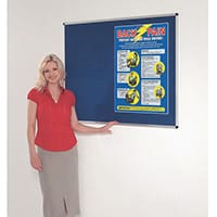Noticeboard Fire Resistant Aluminium Frame W1200XH900 Dark Blue